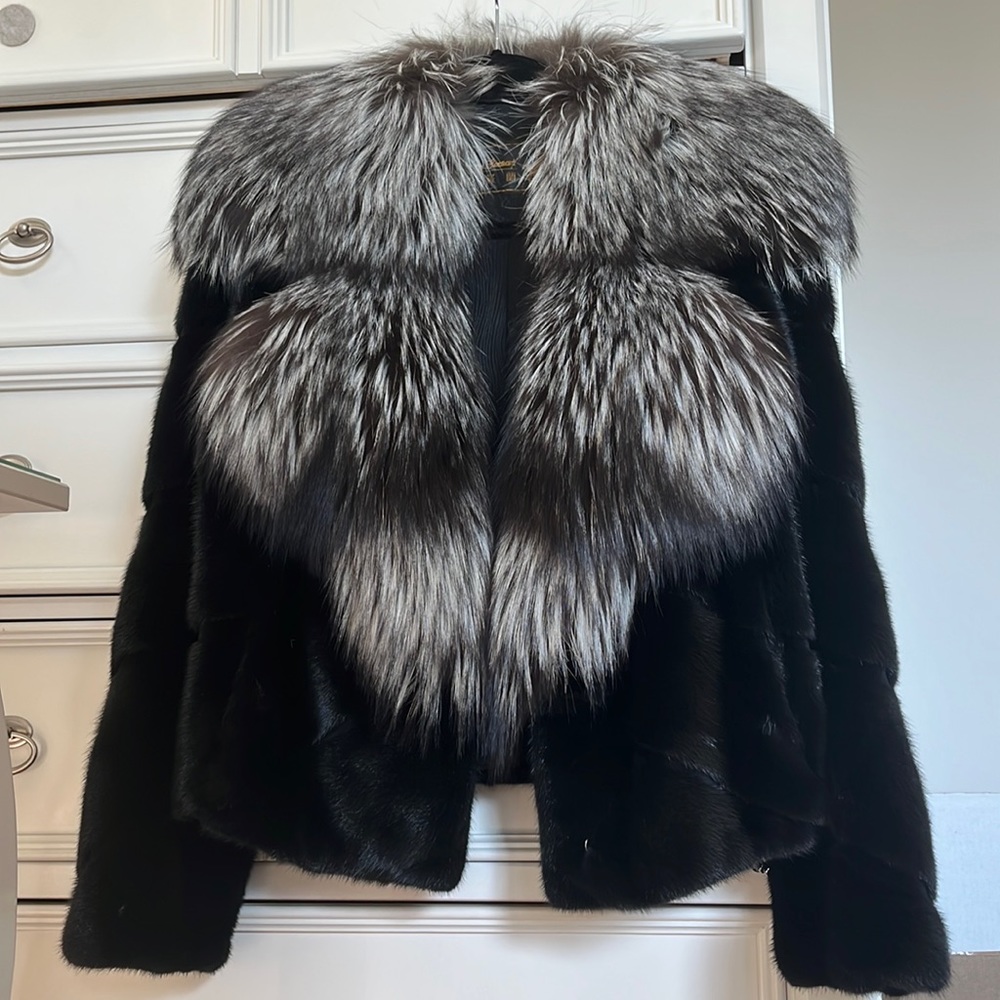100% luxury High quality female mink coat